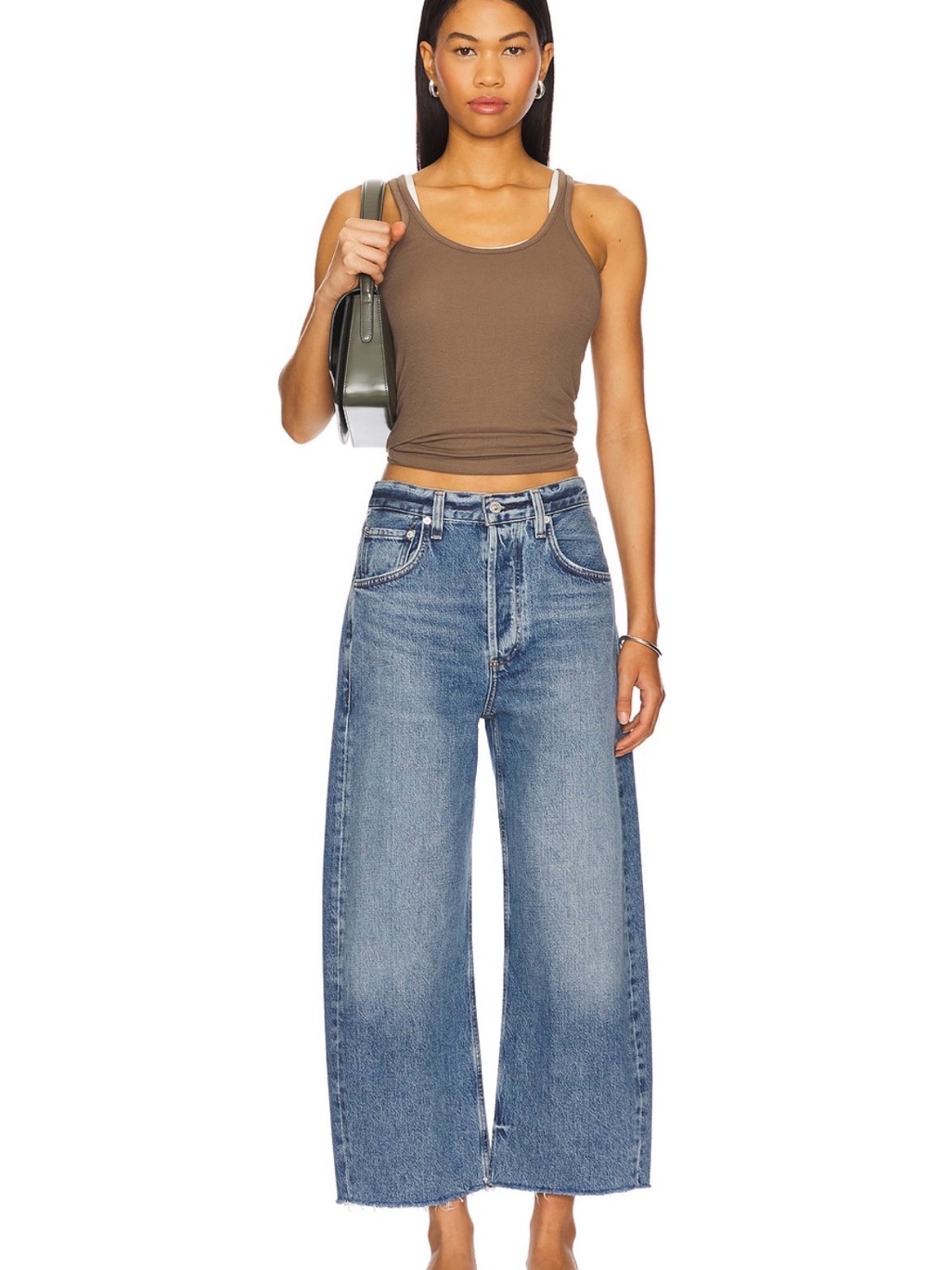Citizens Of Humanity Ayla Baggy Undone Hem - Telegraph High-Rise Wide Leg Jeans